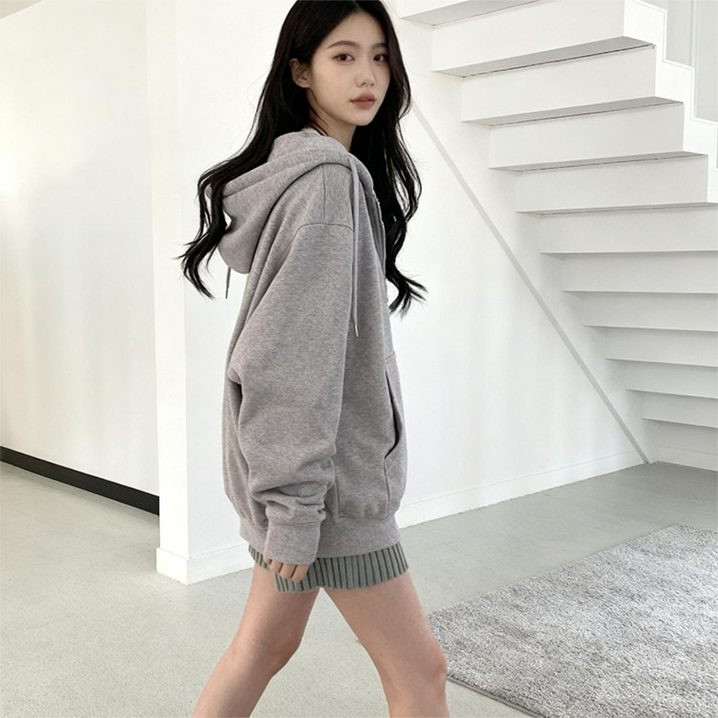 Women's Thickened Fleece Loose Cardigan Jacket – Winter Warm Outerwear